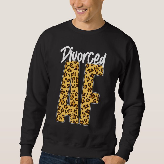 Sudadera Happy Divorce Party Leopard Cheetah Divorced Af (Anverso)