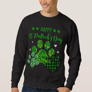 Sudadera Happy Dog Paws Leopard Print Dog Dueños St Patrick
