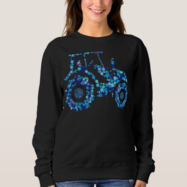 Sudadera Happy Dot Day Cute Dot Tractor (Anverso)