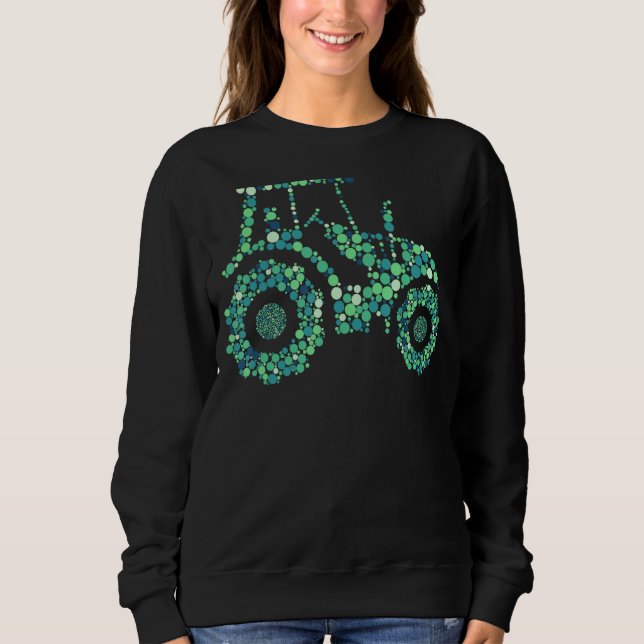 Sudadera Happy Dot Day Cute Dot Tractor (Anverso)