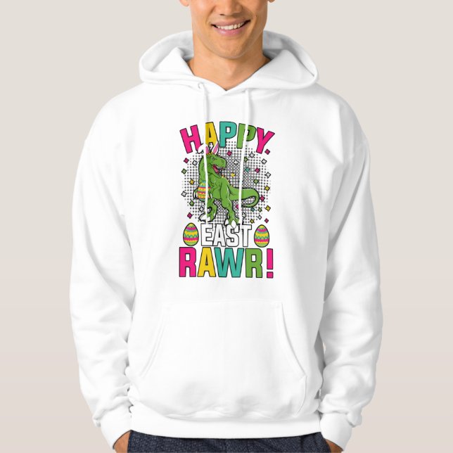 Sudadera Happy East Rawr Easter T-Rex (Anverso)