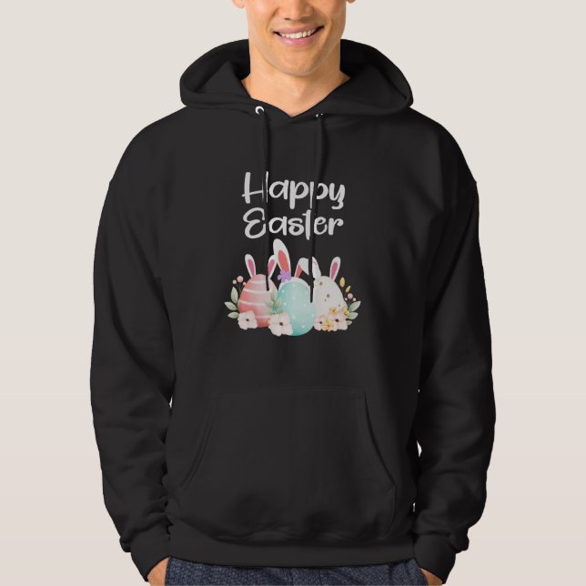 Sudadera Happy Easter Bunny Rabbit Eggs Funny Easter Day (Anverso)