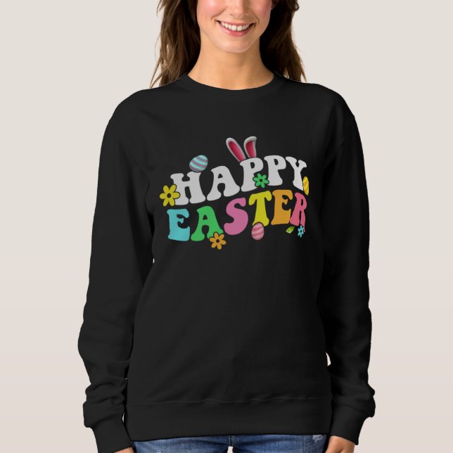 Sudadera Happy Easter Bunny Rabbit Face  Easter Day Women G (Anverso)