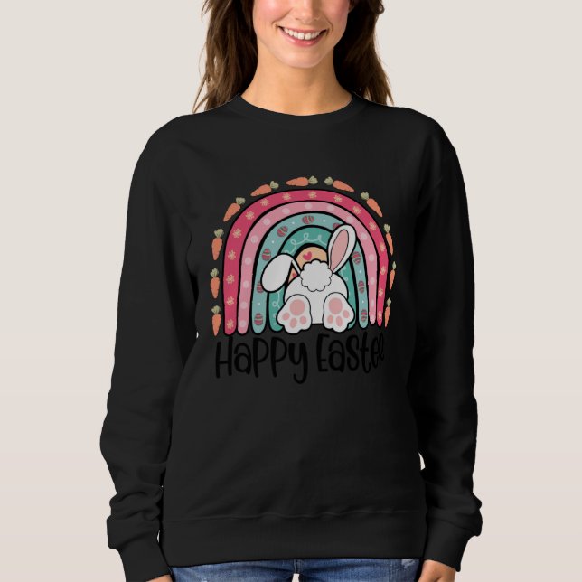 Sudadera Happy Easter Bunny Rabbit Face  Easter Day Women G (Anverso)