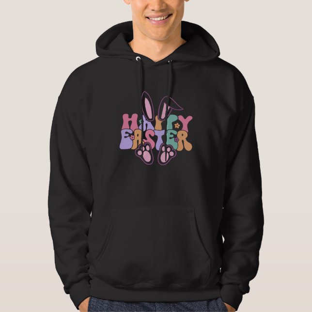 Sudadera Happy Easter Bunny Rabbit Face Funny Easter Day Wo (Anverso)
