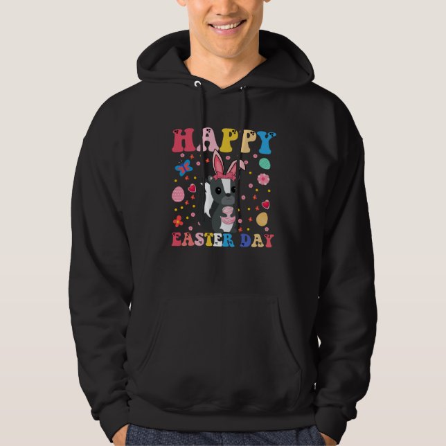 Sudadera Happy Easter Bunny Skunk  Easter Day Groovy (Anverso)