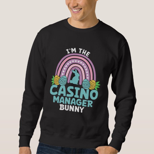 Sudadera Happy Easter Day I m the Casion Manager Bunny (Anverso)
