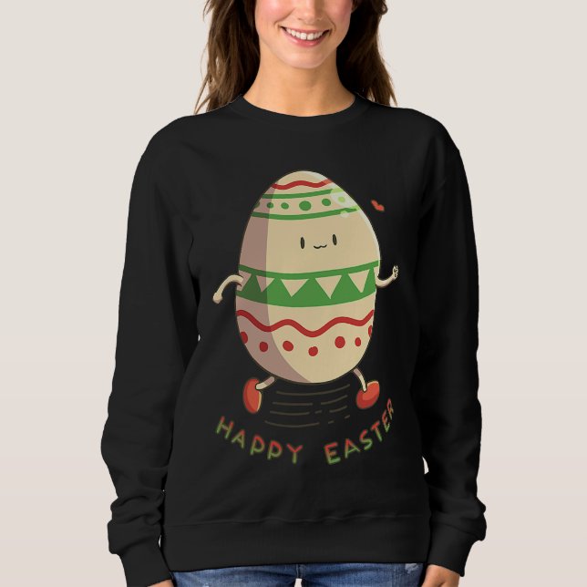 Sudadera Happy Easter Egg For Women Graphic Egg Summer Prin (Anverso)