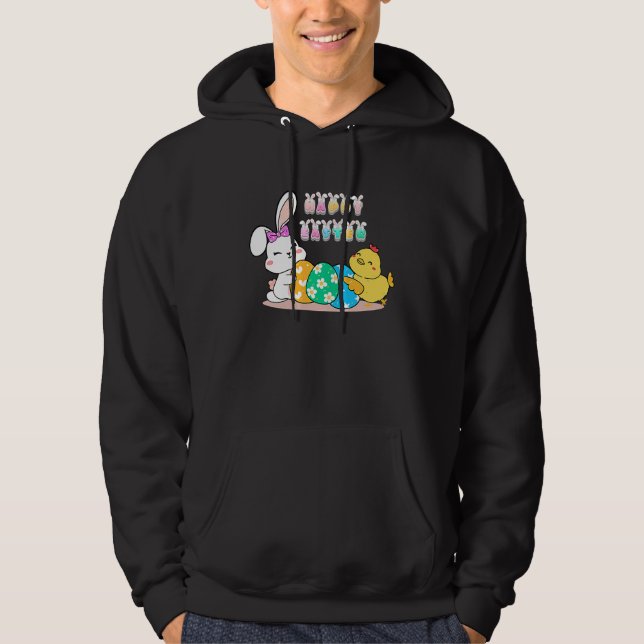 Sudadera happy easter eggs egg bunny chick (Anverso)