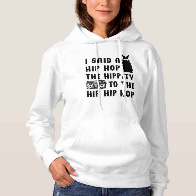 Sudadera Happy Easter Hip Hop Bunny Easter Funny Gift Idea (Anverso)