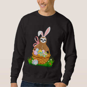 Sudadera Happy Easter Slote Wearing Bunny Ear Egg Basket Sl