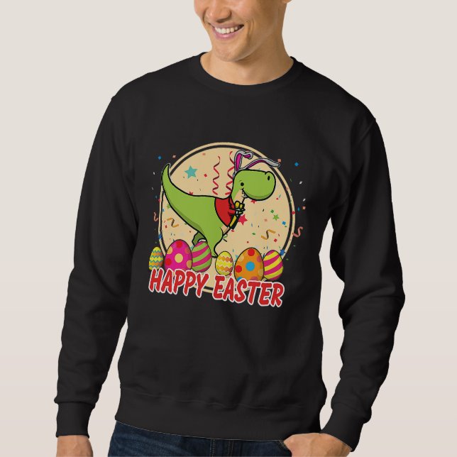 Sudadera Happy Eastrawr Rex Dinosaur Easter Bunny Dino Todd (Anverso)