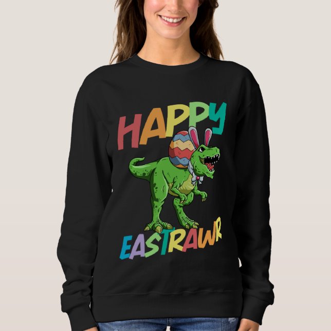 Sudadera Happy Eastrawr Rex Easter Rex Dinosaur Bunny Kid D (Anverso)