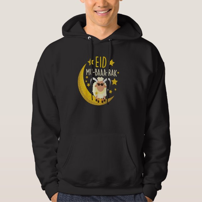 Sudadera Happy Eid Mubarak for Muslim Funny Sheep Eid Al Ad (Anverso)