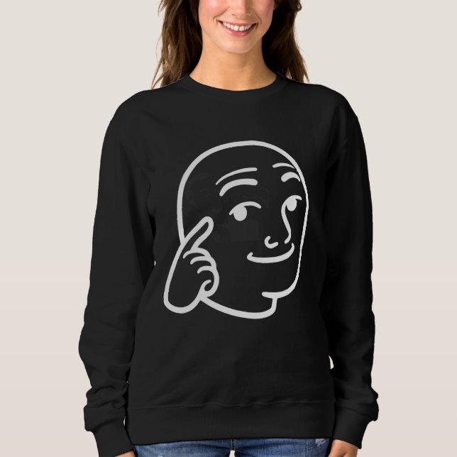 Sudadera Happy Face Happy Face Simple Line Art Sonriente Gr (Anverso)