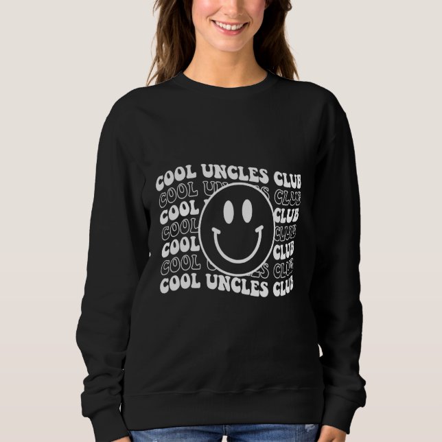 Sudadera Happy Face Retro Cool Uncles Club Couple Matching  (Anverso)
