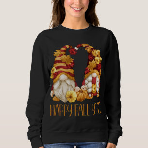 Sudadera Happy Fall Y'all Cute Gnomes Pumpkin Autumn Tree F