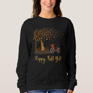 Sudadera Happy Fall Y'All Golden Retriever Dog Autumn Bicy