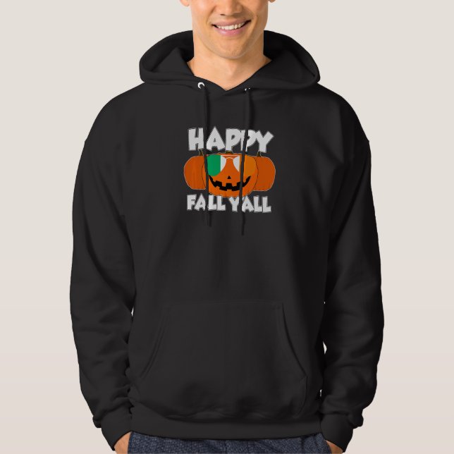 Sudadera Happy Fall Y'all Thanksgiving Pumpkin Ireland Glas (Anverso)