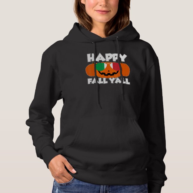 Sudadera Happy Fall Y'all Thanksgiving Pumpkin Italy Glasse (Anverso)