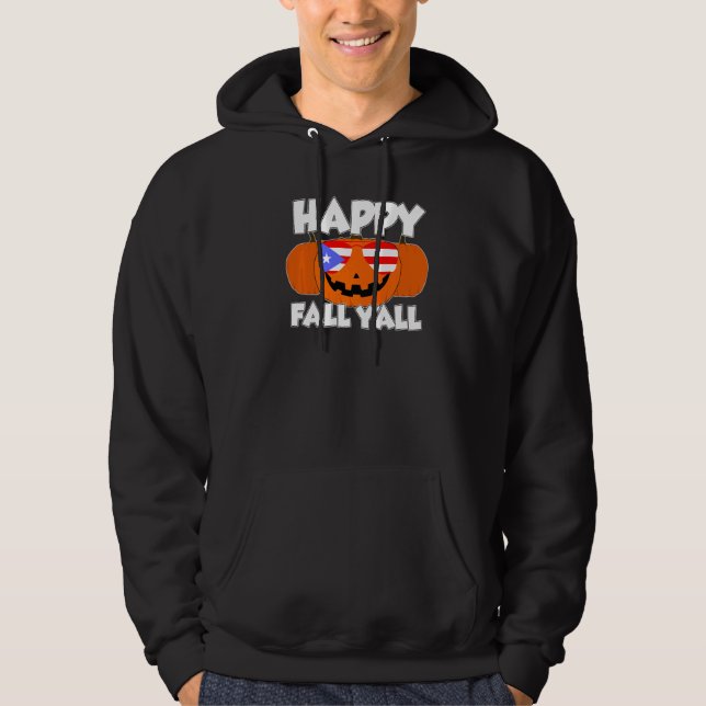 Sudadera Happy Fall Y'all Thanksgiving Pumpkin Puertorico G (Anverso)