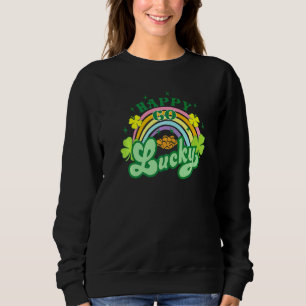 Sudadera Happy Go Lucky Rainbow Irish Shamrock C St Patrick