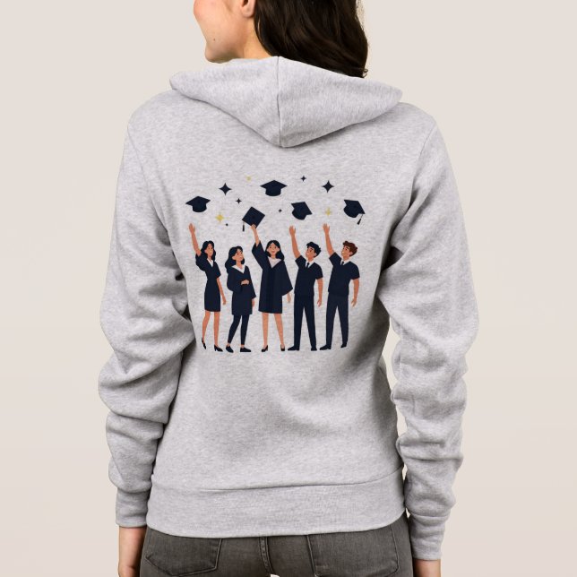 Sudadera Happy Graduates Throwing Caps Celebration (Reverso)