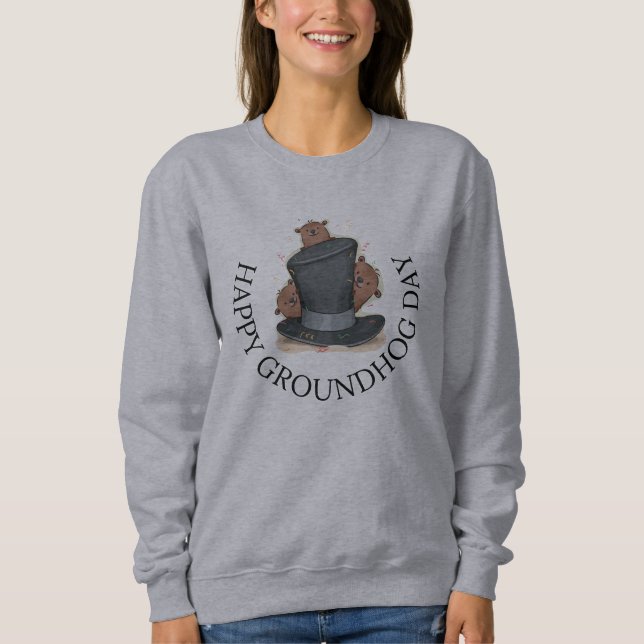 Sudadera Happy Groundhog Day Shirt (Anverso)