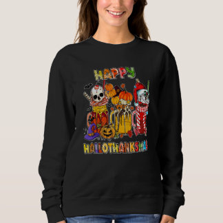 Sudadera Happy Hallothanksmas Coffee Halloween Thanksgiving