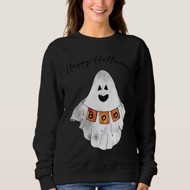 Sudadera HAPPY HALLOWEEN Boo Sheet Ghost Halloween (Anverso)