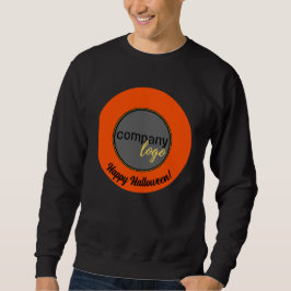 SUDADERA HAPPY HALLOWEEN BUSINESS BRAND LOGO EN NARANJA