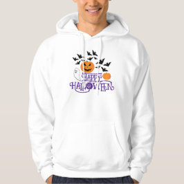 Sudadera Happy Halloween calabazas murciélagos fantasmas pú