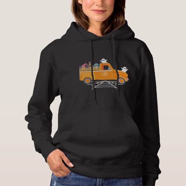 Sudadera Happy Halloween Gnome Truck Drive Spooky Gnome Cre (Anverso)