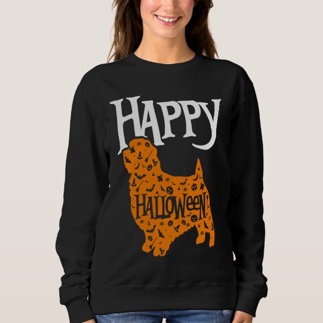 Sudadera Happy Halloween Norfolk Terrier (Anverso)