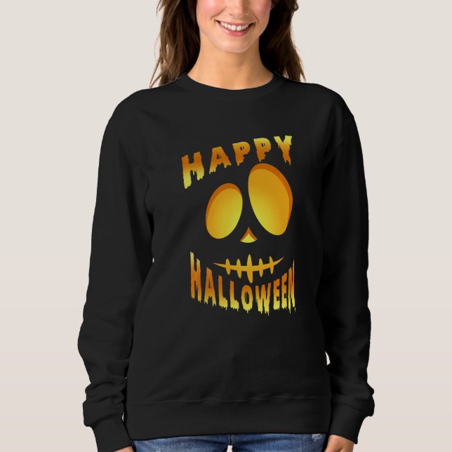 Sudadera Happy Halloween Pumpkin Scary Face (Anverso)