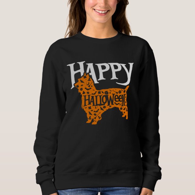 Sudadera Happy Halloween Silky Terrier (Anverso)