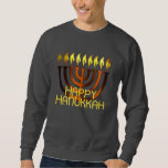 Sudadera Happy Hanukkah Menorah Copper Rust<br><div class="desc">Happy Hanukkah Menorah Copper Rust</div>