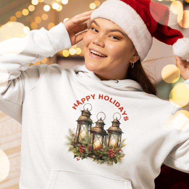 Sudadera Happy Holidays Winter Lantern (Subido por el creador)