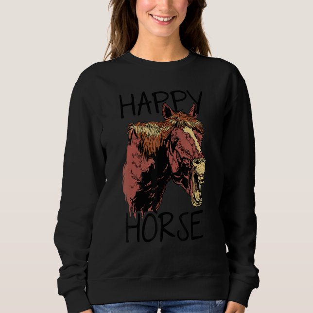 Sudadera Happy Horse Graphic Horse Lover Equestrian Rider H (Anverso)