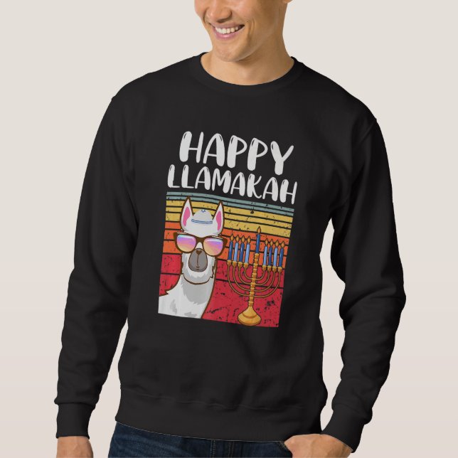 Sudadera Happy Llamakah Jewish Llama  Hanukkah Pajamas Chan (Anverso)