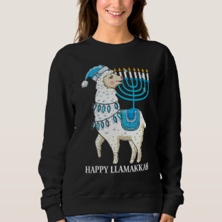 Sudadera Happy Llamakkah Cute Jewish Llama Sunglasses Hanuk