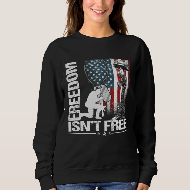 Sudadera Happy Memorial Day Freedom Isn t Free  Fourth of J (Anverso)