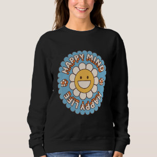Sudadera Happy Mind Happy Life 60's 70's Hippie Retro Vinta