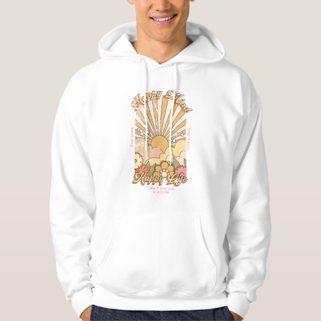 Sudadera Happy Mind Happy Life Hippy Groovy Vibes (Anverso)