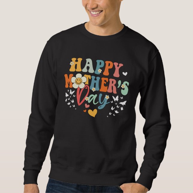 Sudadera Happy Mother s Day 2023 Groovy Mothers Day Butterf (Anverso)