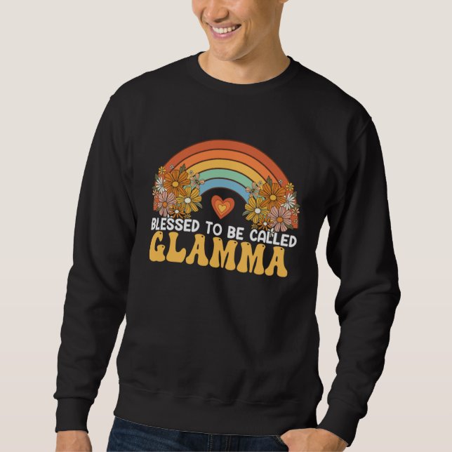 Sudadera Happy Mothers Day Blessed To Be Called Glamma Rain (Anverso)