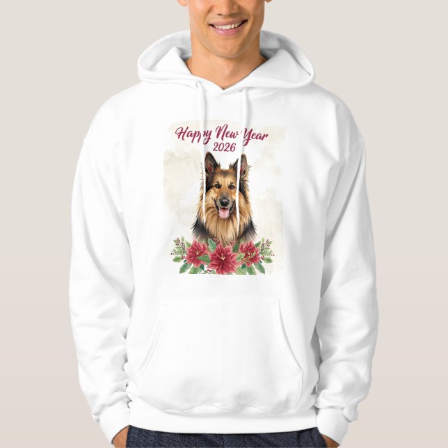 Sudadera Happy New Year 2026 Dog Lover Hoodie (Anverso)