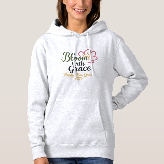 Sudadera Happy New Year 2026 Pullover Hoodie | Gold Festive (Anverso)