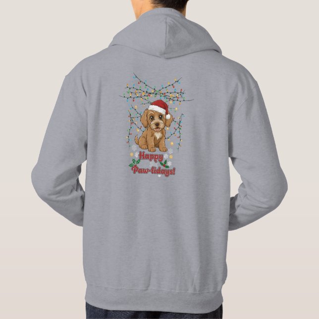 Sudadera Happy Pawlidays Christmas Cockapoo T-Shirt (Reverso)
