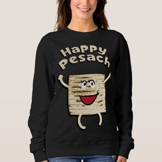 Sudadera Happy Pesach Passover Jewish Holiday Hebrew Yiddis (Anverso)